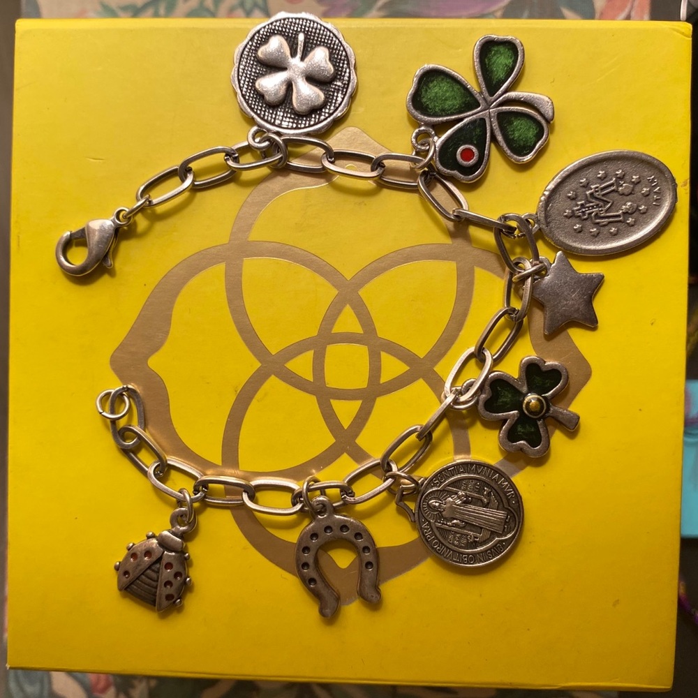 Charm bracelet with saint pendants!